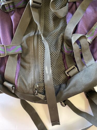 Jansport Adjustable Straps Hiking Black And Purple Camping Backpack