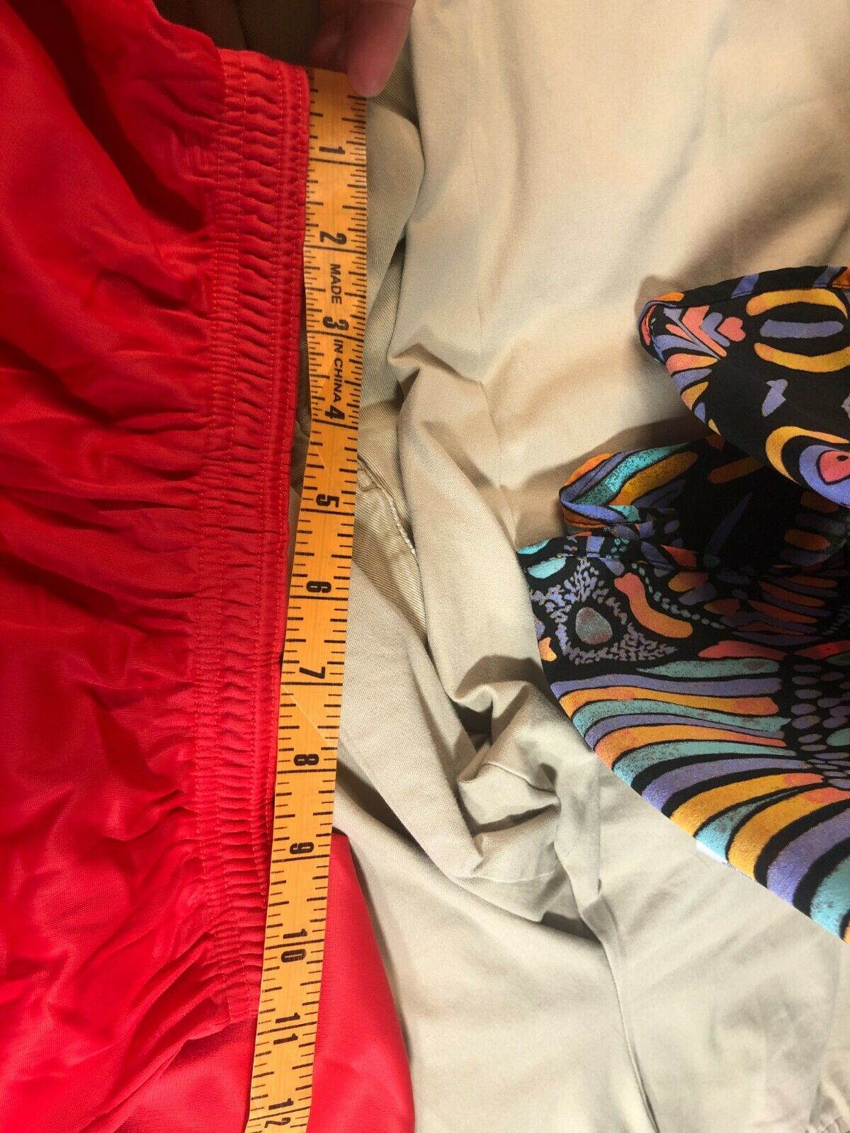 Vanity Fair Lingerie Pants Red Nylon Small 32 Vintage Sleepwear