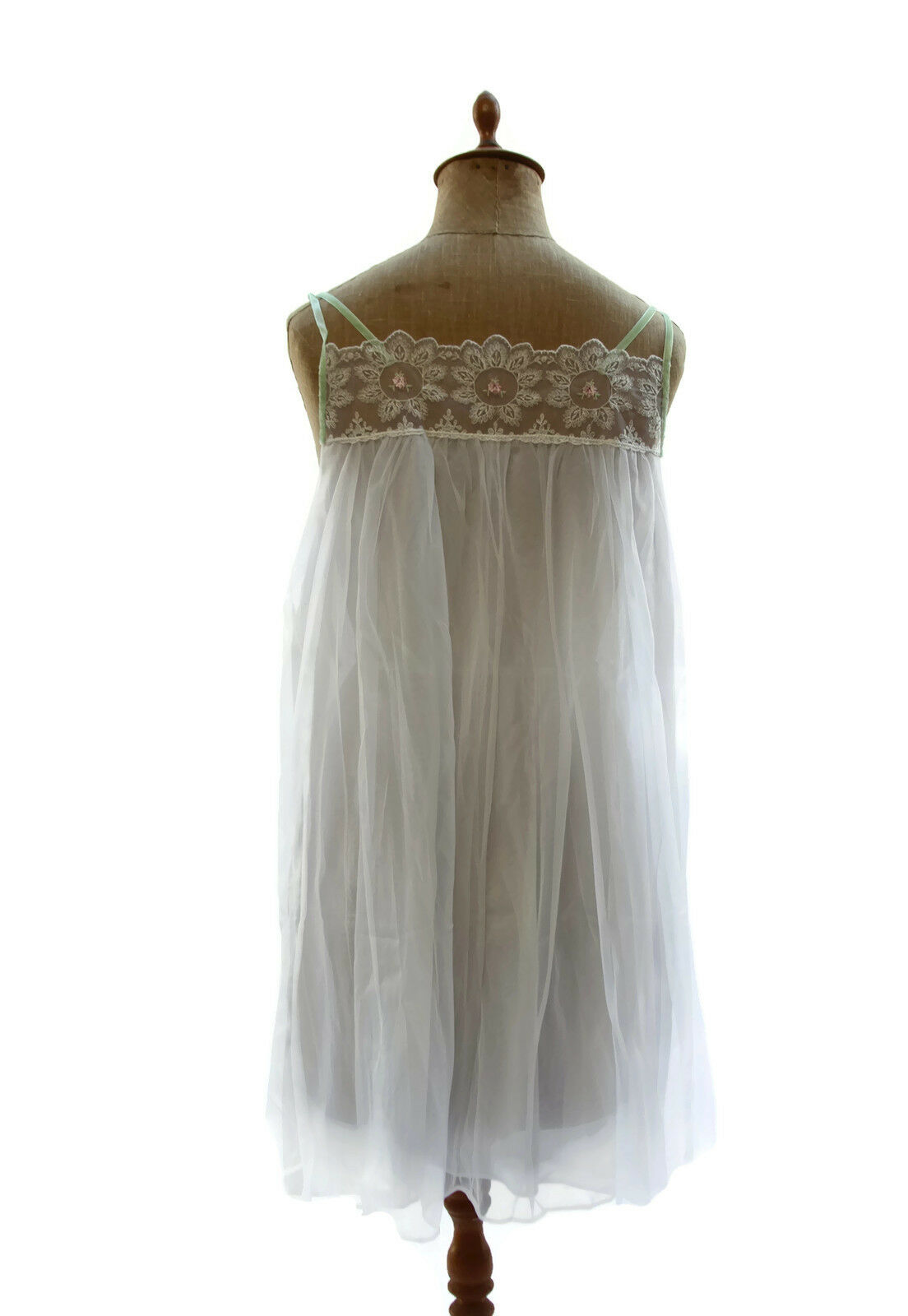 Vintage Formfit Rogers Double Layer Nylon Nightgown Negligee White New ...