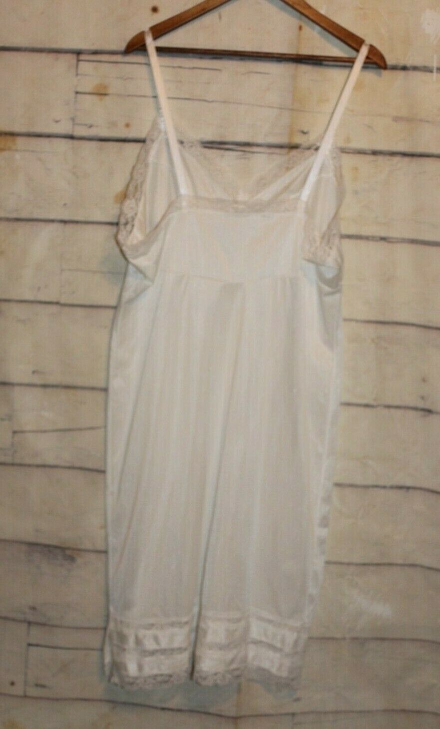 Vintage Movie Star Size 46 Full Nylon and Lace Full Slip EUC