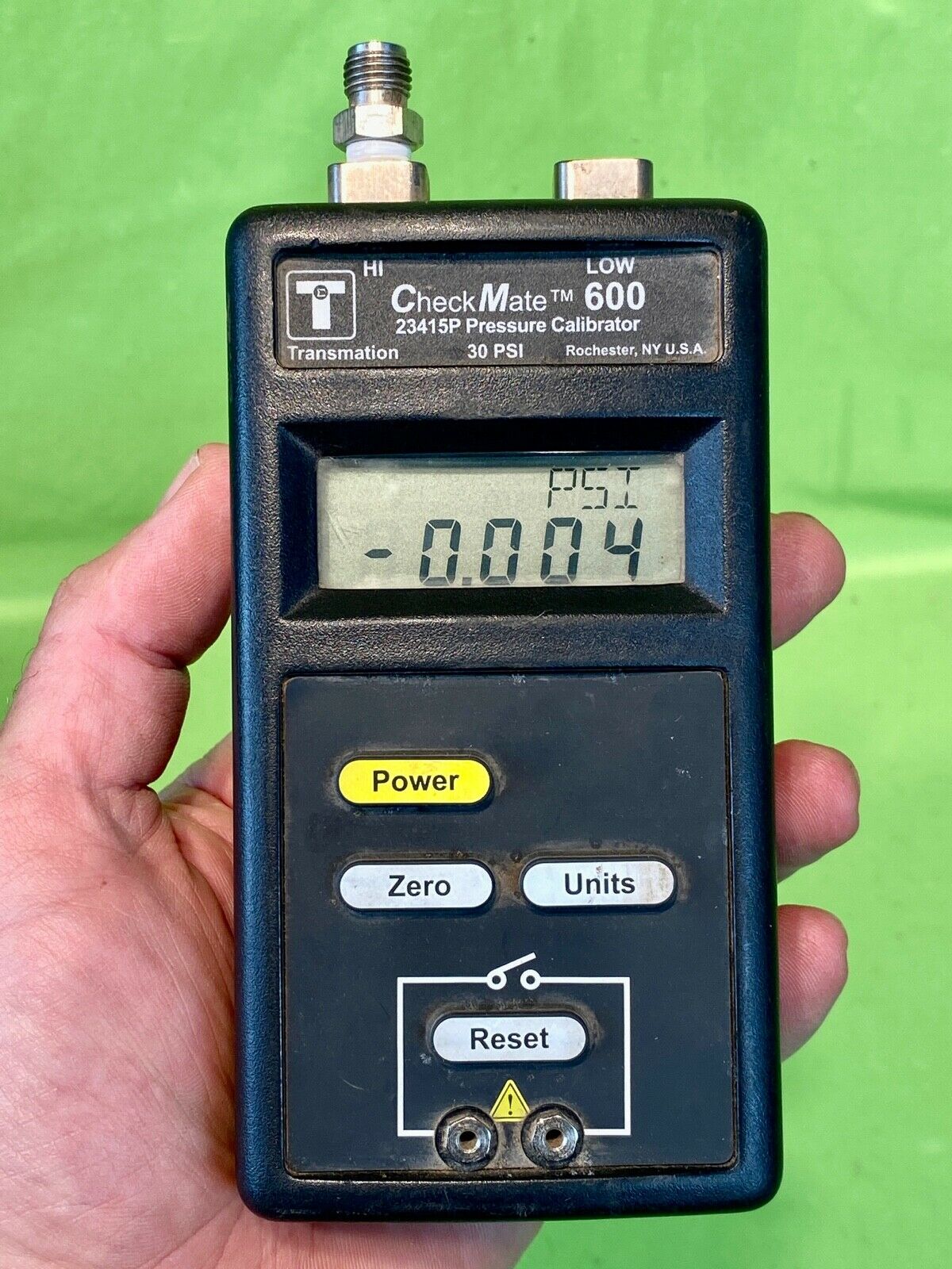 Transmation CheckMate 600 Pressure Calibrator 23415P 30psi w/ Case!