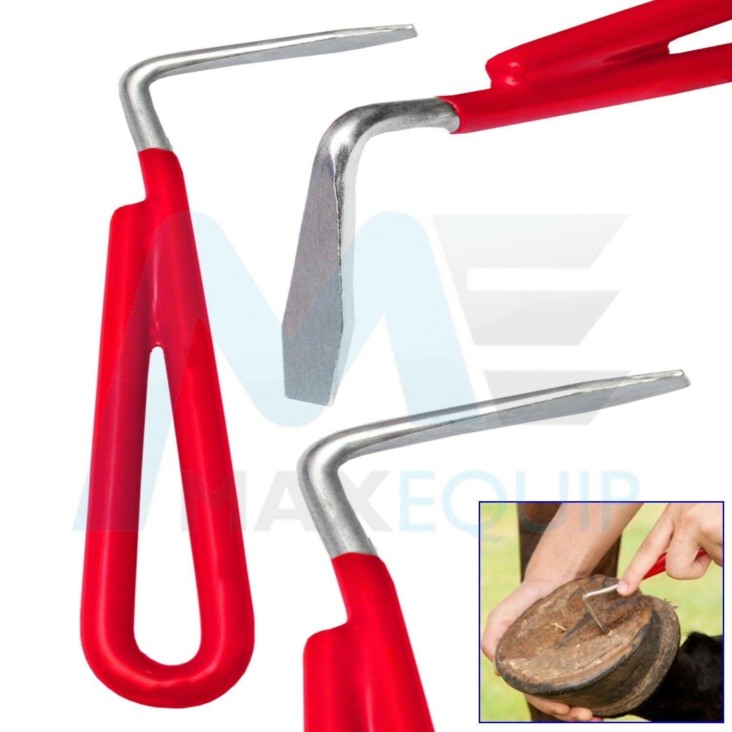 Horse Sole HOOF PICK Picker Shoe Scrape Equastrian SCRAPER Stainless