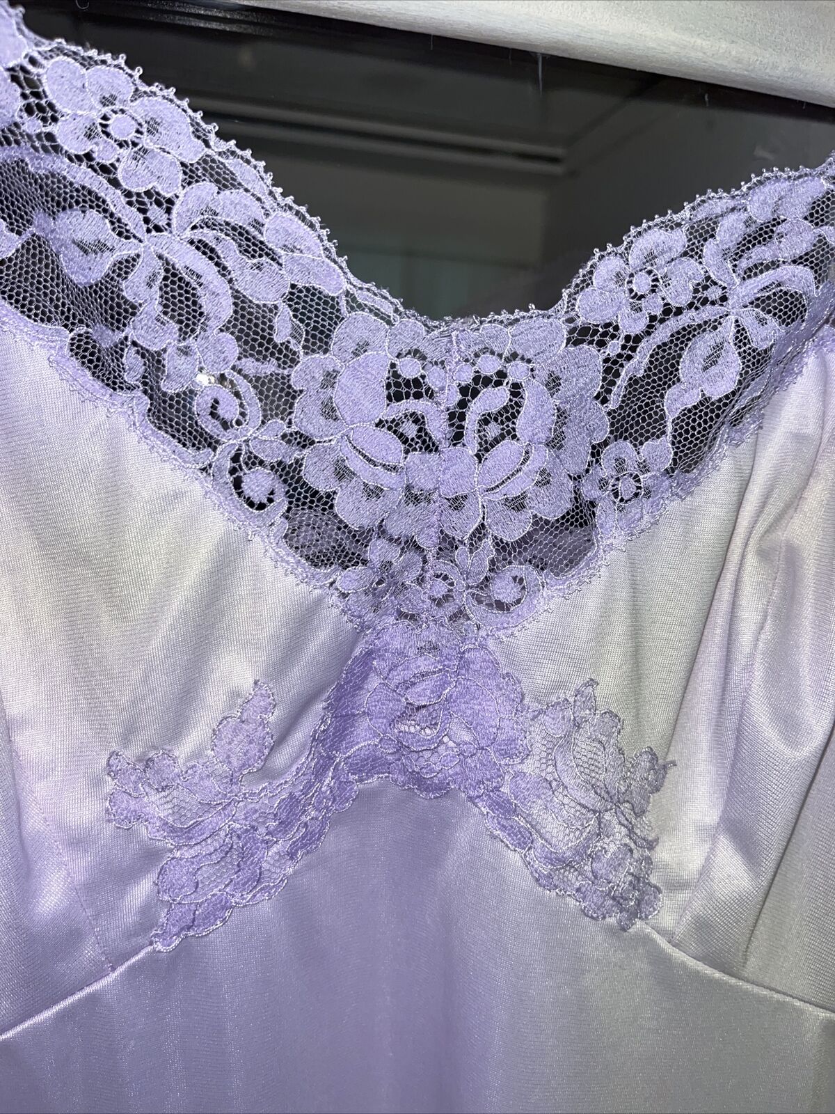 Vintage Lavender Full Slip Lace