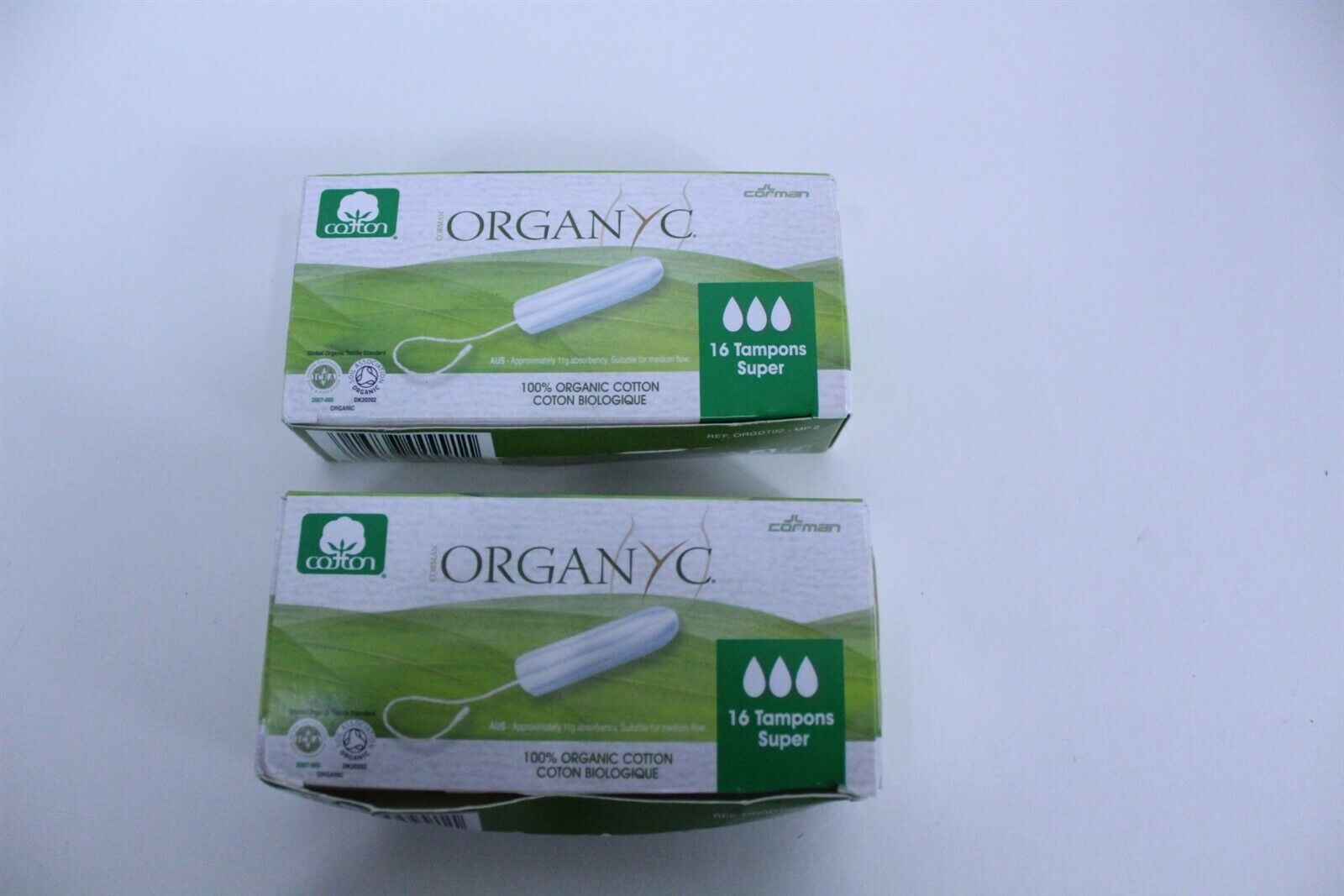 Organyc 100% Certified Organic Cotton Tampons No Applicator Super 5-16 ...