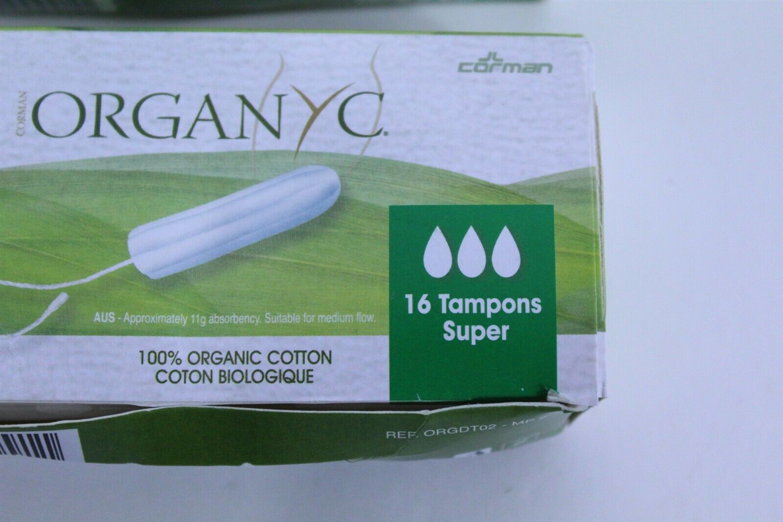 Organyc 100% Certified Organic Cotton Tampons No Applicator Super 5-16 ...