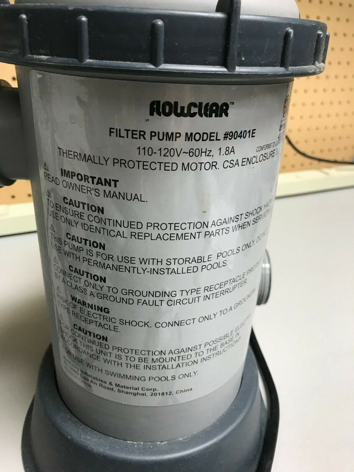 Flowclear 90401E Pool Filter Pump