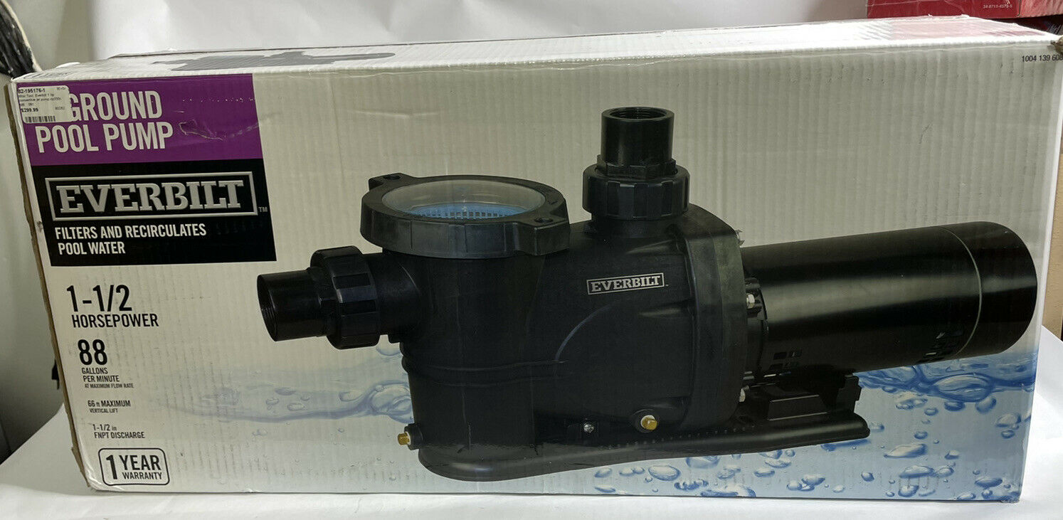 Everbilt 11/2 HP InGround Pool Pump 88 GPM SPP15002