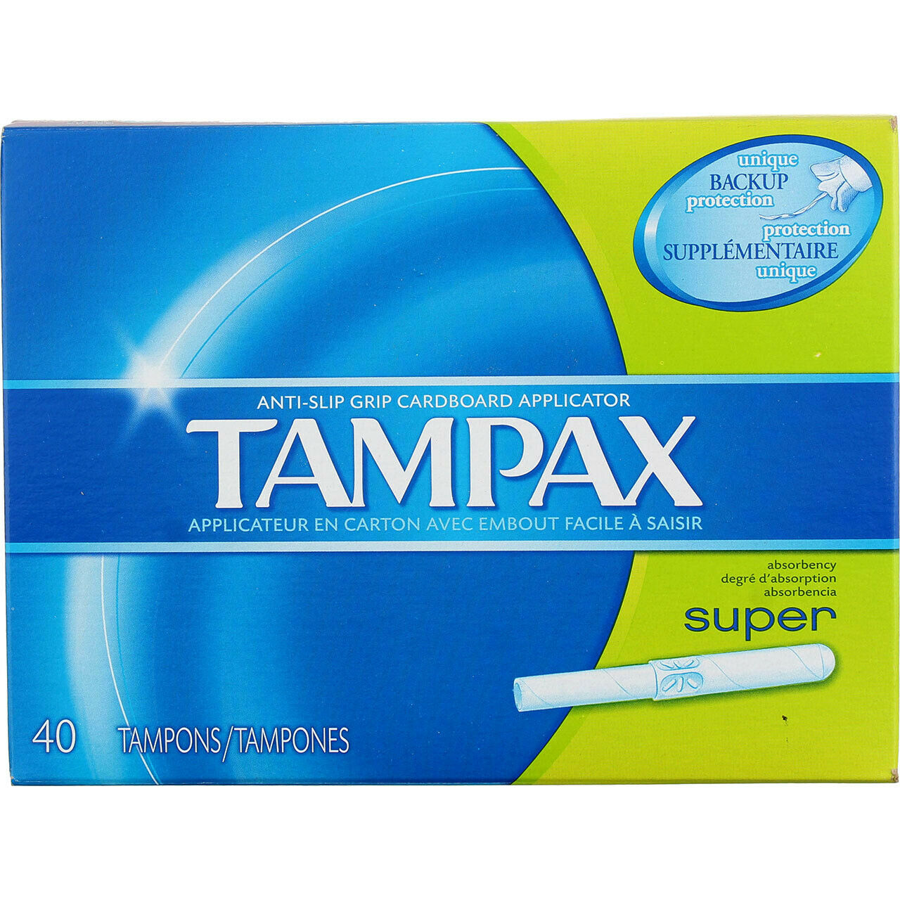 Tampax Super Tampons, 40 Ct