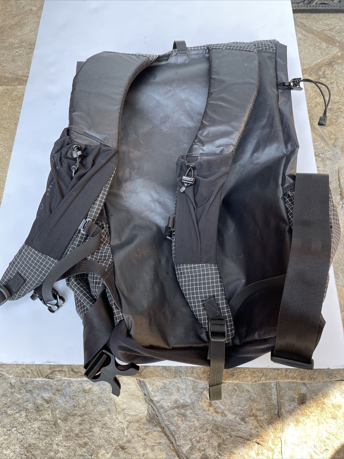 Palante Packs Black W Hip belt Hiking Backpack Ultralight ~ 19” torso