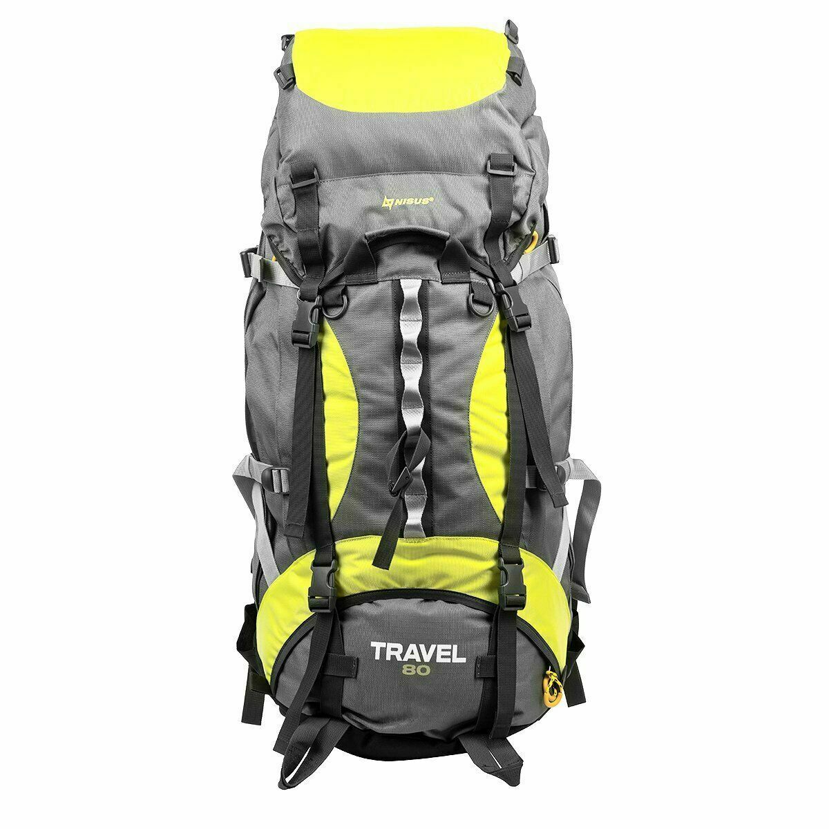 NISUS 80L TRAVEL Large Lightweight Waterproof Hiking Backpack Backpacking